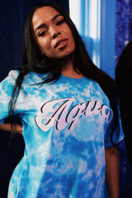 Load image into Gallery viewer, Aqua Wavy Tee - Blue Tie-Dye
